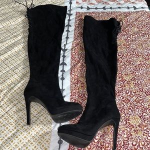 Over the knee heel boots